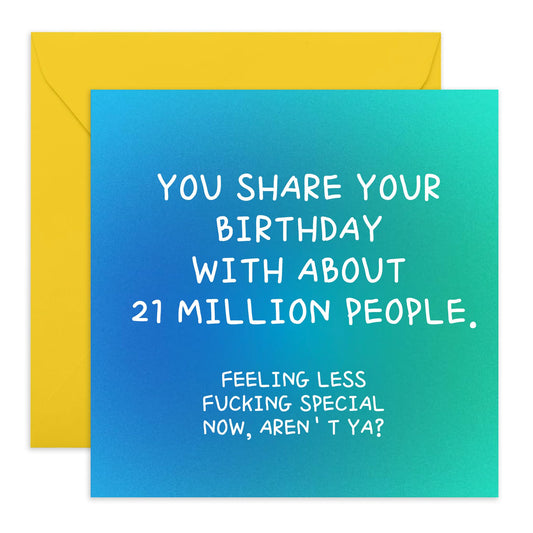 Funny Birthday Cards For Men And Women - Cheeky Birthday Greeting Card For Brother Or Sister - Humour - Rude Birthday Gifts For Her Him Friends - Comes With Fun Stickers - By Central 23