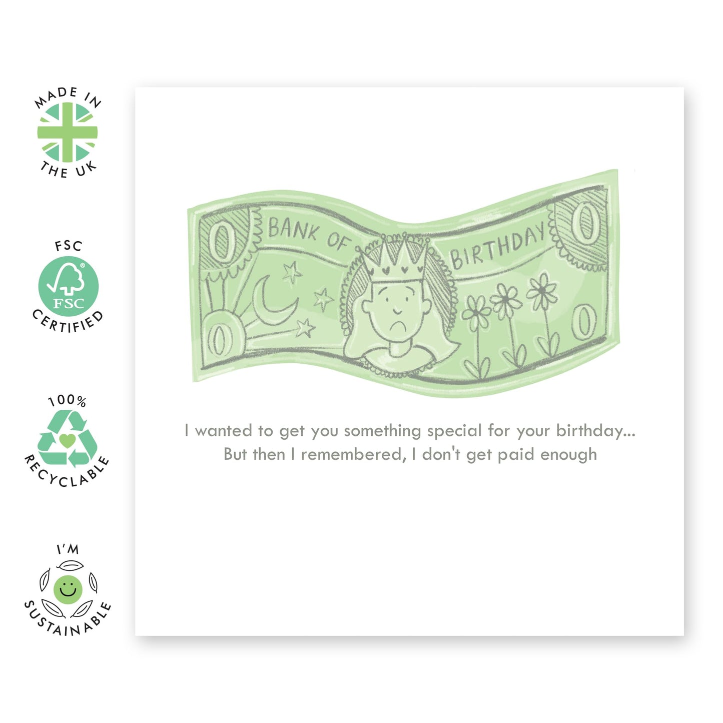 Hilarious Birthday Card - 'Birthday Money' - Gifts for Best Friends, Bruv, Mate, Lads, Besties, BFF, Co-workers, Colleagues, Family, Cousin - Paper Bills - Comes with Fun Stickers