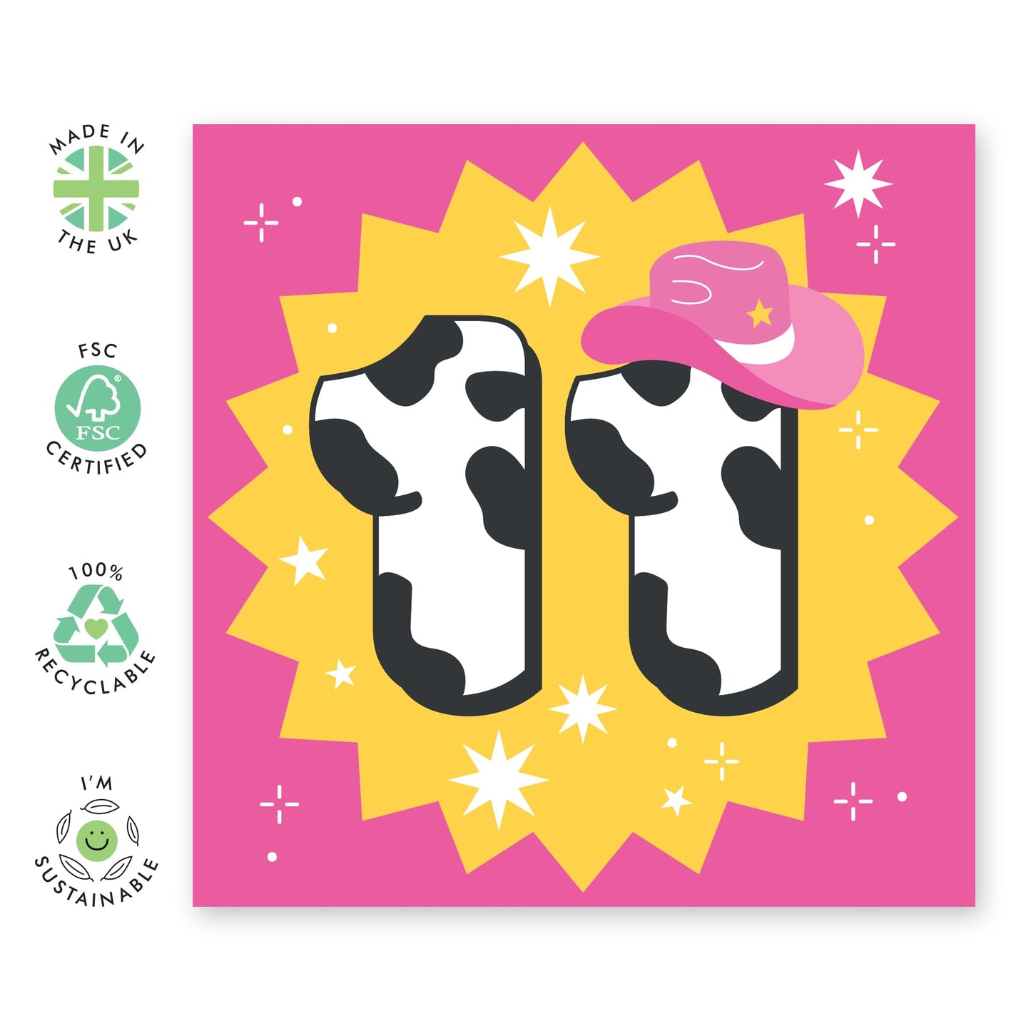Geburtstagskarten mit Cowgirl-Motiv