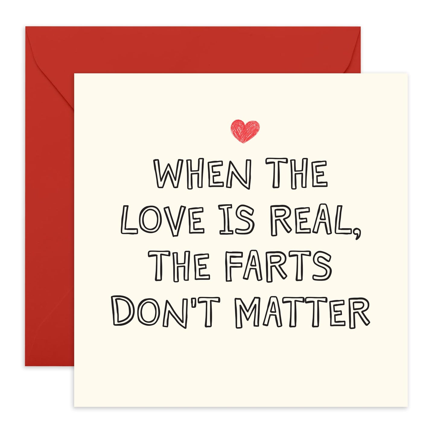 Funny Anniversary Card - 'Farts Don't Matter Love' - Gifts for Married Couples, Wife, Husband, Spouse, Partner, Him, Her, BFFs, Best Friend - True Love - Comes with Fun Stickers
