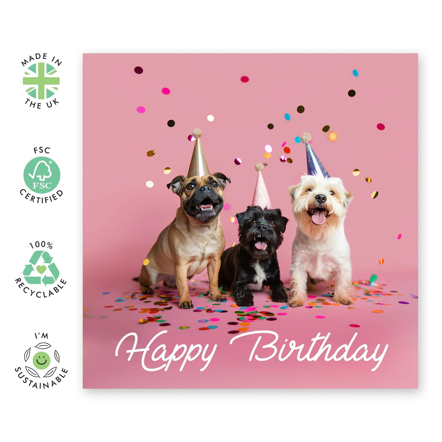 Dog Birthday Card - Happy Birthday Dogs - Hilarious Birthday Cards For Women And Men - Gifts For Dog Mum And Dad - Gift For Fur Parents Dog Mum Or Dad - Comes With Stickers By Central 23