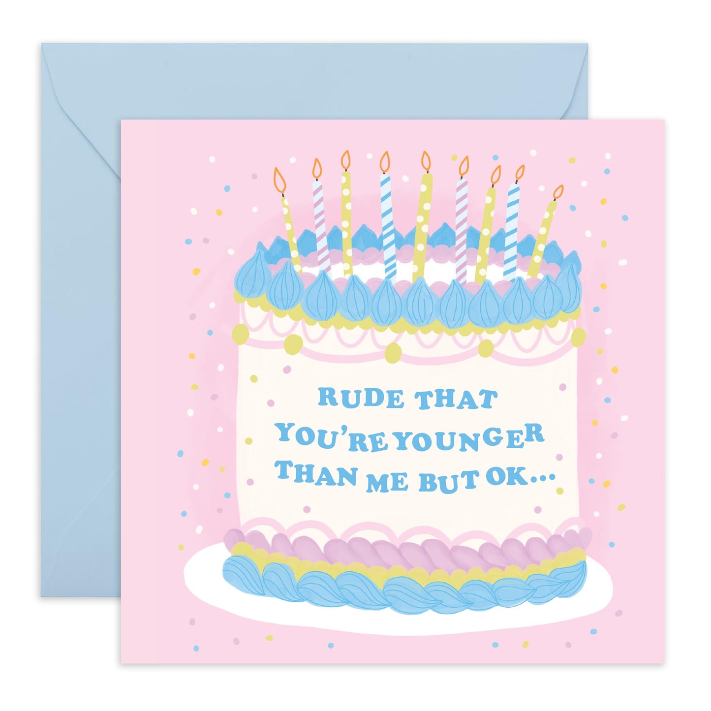 Best Friend Birthday Card - Rude That You're Younger Than Me - Funny Birthday Cards For Sister Friends Cousin - Gifts For Her Women - Comes With Fun Stickers By Central 23