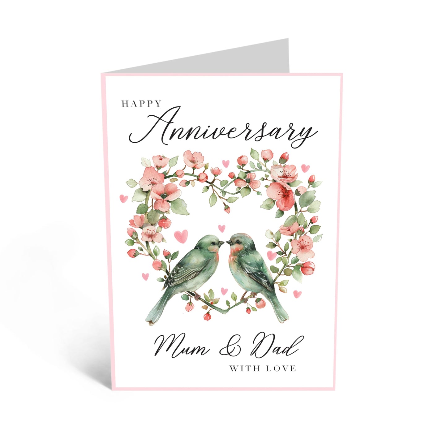 Greeting Card - 'WEDDING ANNIVERSARY MUM DAD' - Perfect for Celebrating the Love and Milestones of Your Parents’ Marriage - Ideal for Any Anniversary Occasion - Comes with Stickers by Central 23