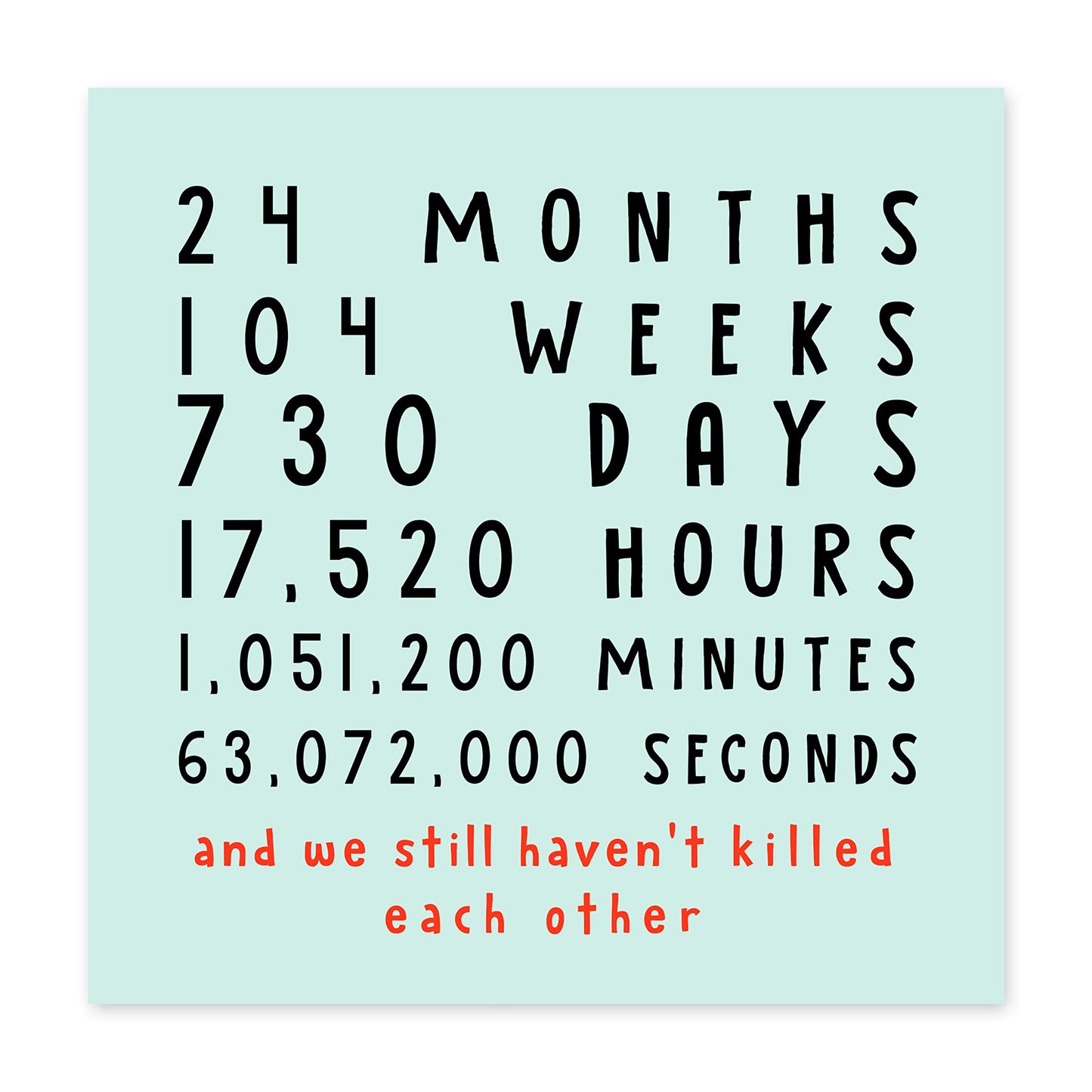 Central 23 - Funny 2nd Anniversary Cards for Her - '2 Years And We Haven't Killed Each Other' - Funny Anniversary Cards for Couples - Ideal Anniversary Cards for Him - Comes with Fun Stickers