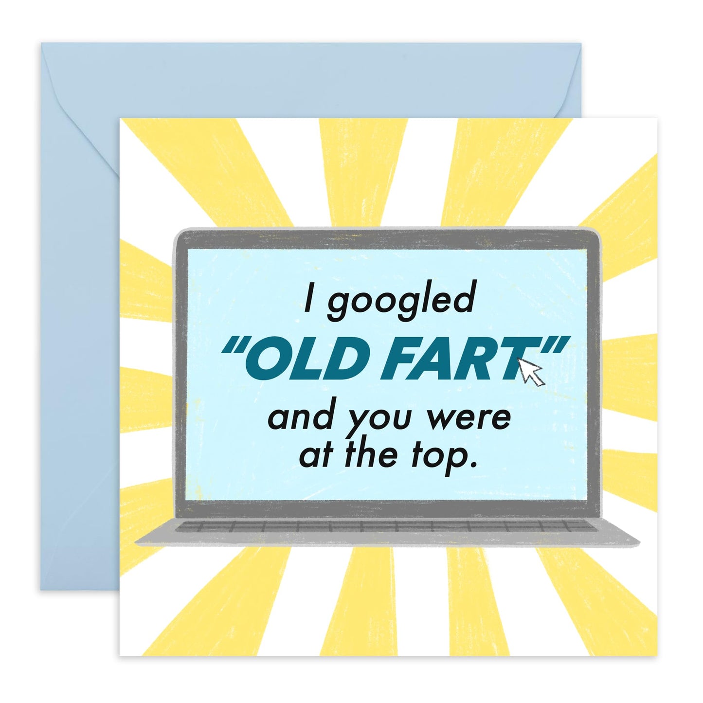 Birthday Card For Him Her - Googled Old Fart And You Were At The Top - Rude Birthday Cards For Men Women - Gifts For Mum Or Dad - Best Friend - From Friend Bff - Comes With Stickers By Central 23