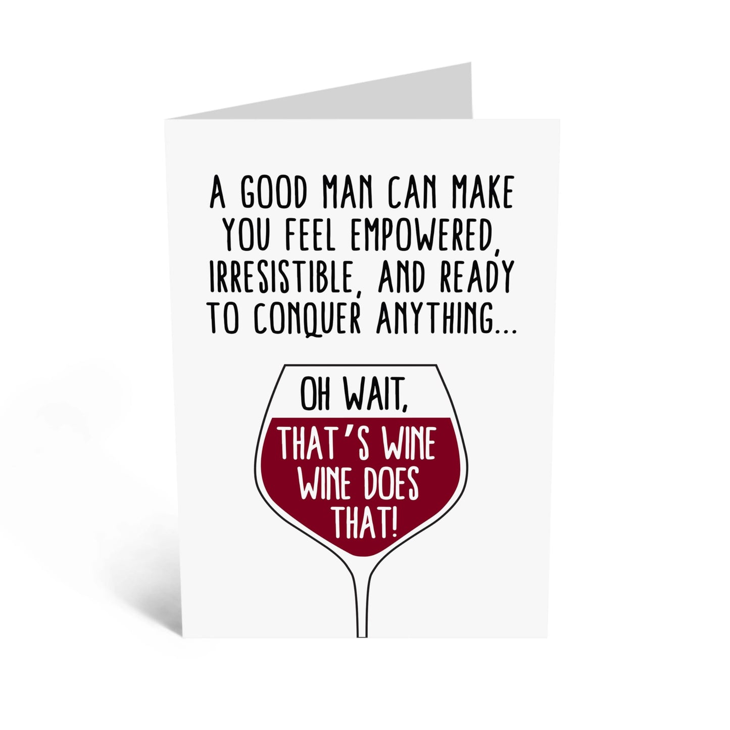 Fun Greeting Card - 'THAT'S WINE' - Perfect for Celebrating Wine Lovers with a Touch of Humor - Ideal for Birthdays, Anniversaries, or Just Because - Comes With Stickers By Central 23
