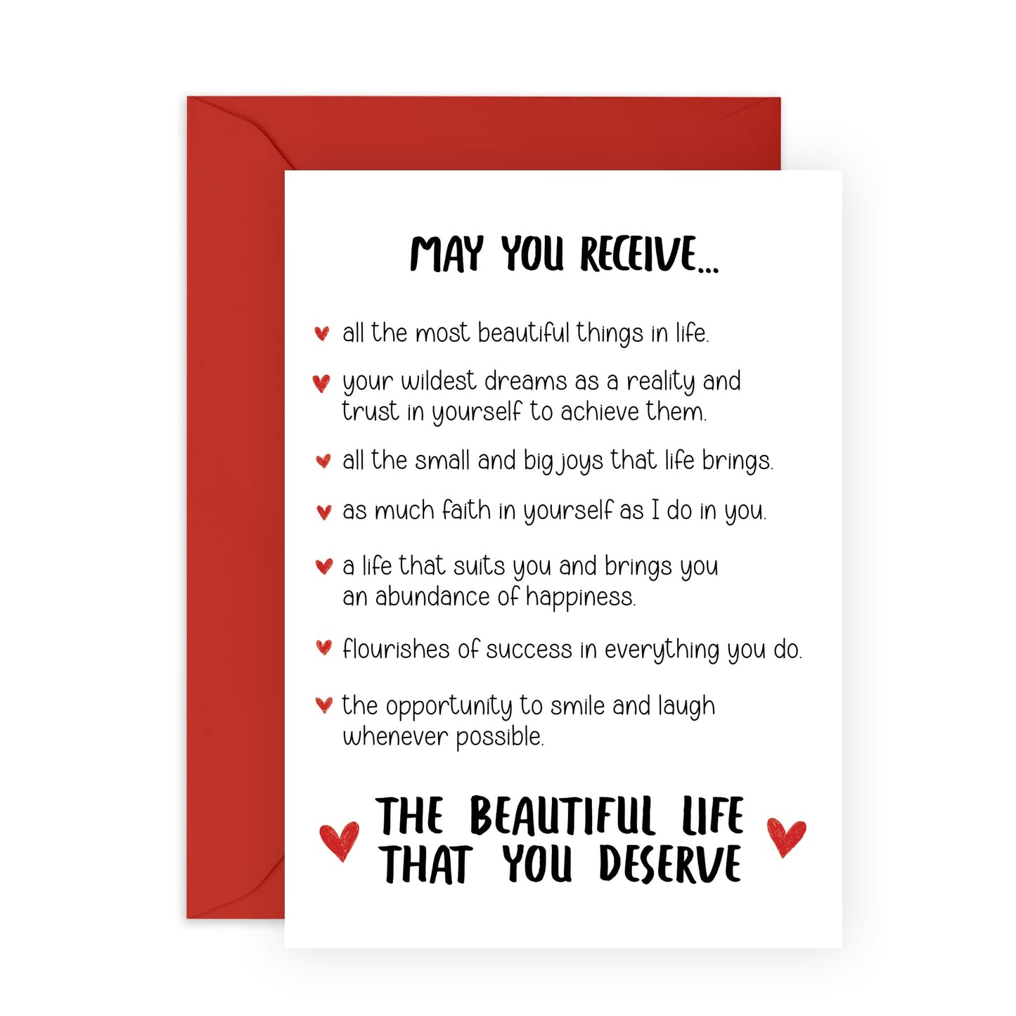 Sweet Greeting Card - 'MAY YOU RECEIVE' - Perfect for Wishing Someone Well with a Heartfelt and Thoughtful Touch - Ideal for Any Occasion, Friends, and Loved Ones - Comes with Stickers By Central 23