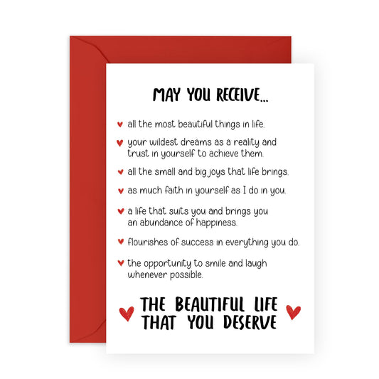 Sweet Greeting Card - 'MAY YOU RECEIVE' - Perfect for Wishing Someone Well with a Heartfelt and Thoughtful Touch - Ideal for Any Occasion, Friends, and Loved Ones - Comes with Stickers By Central 23