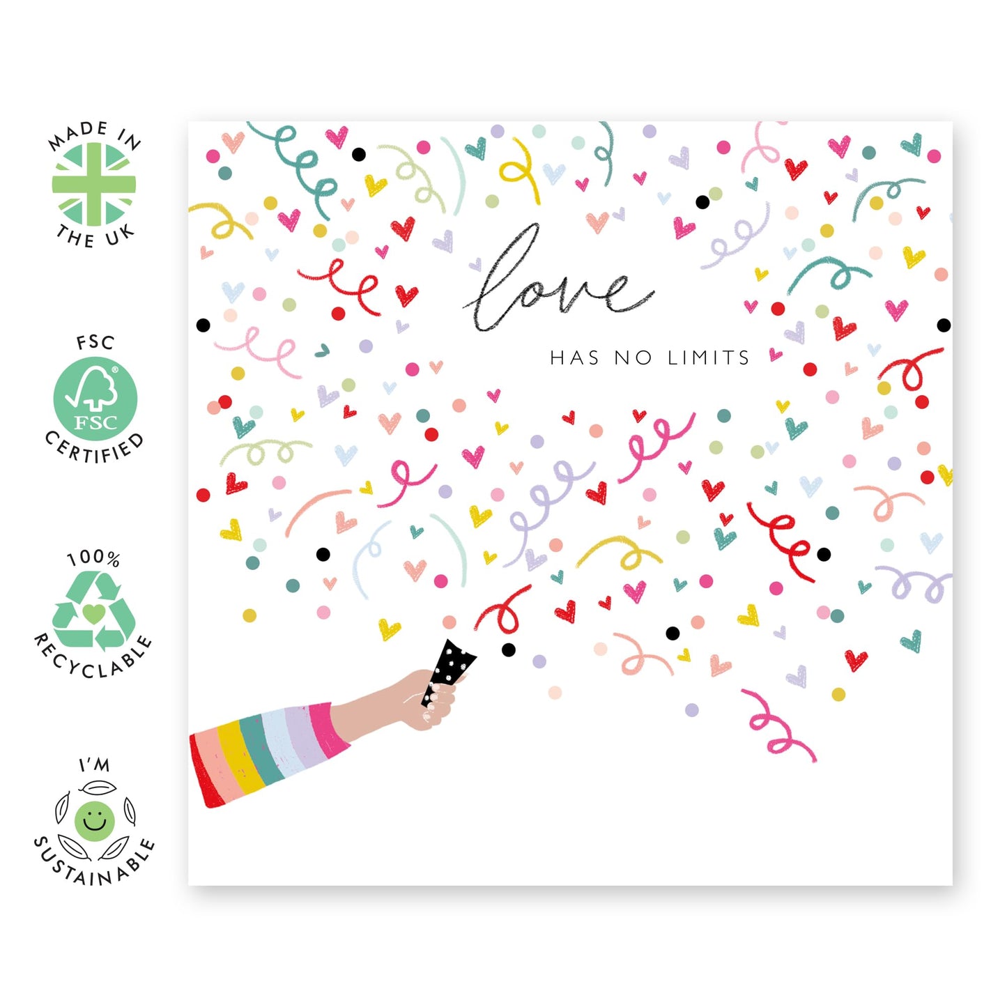 Love & Positivity Greeting Card - 'LGBT 11' - Gifts for Gays, Lesbian, Him, Her, She, He, His, Her, Ladies, Men, Women, Male, Female, Guys, Girls - Fiances - Comes with Fun Stickers