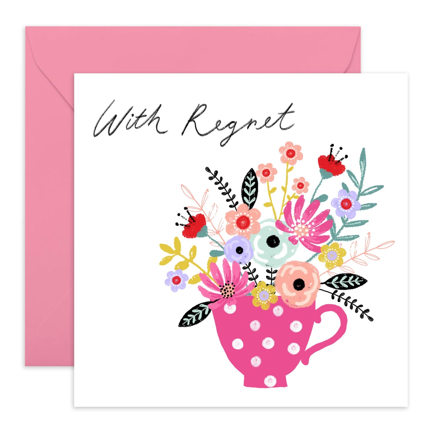 Wedding Invitation Declined Card - With Regret Mug - Rsvp Reply Card Entourage - Wedding Invitations Groom Bride - Wedding Regret Card From Guest - Comes With Fun Stickers By Central 23
