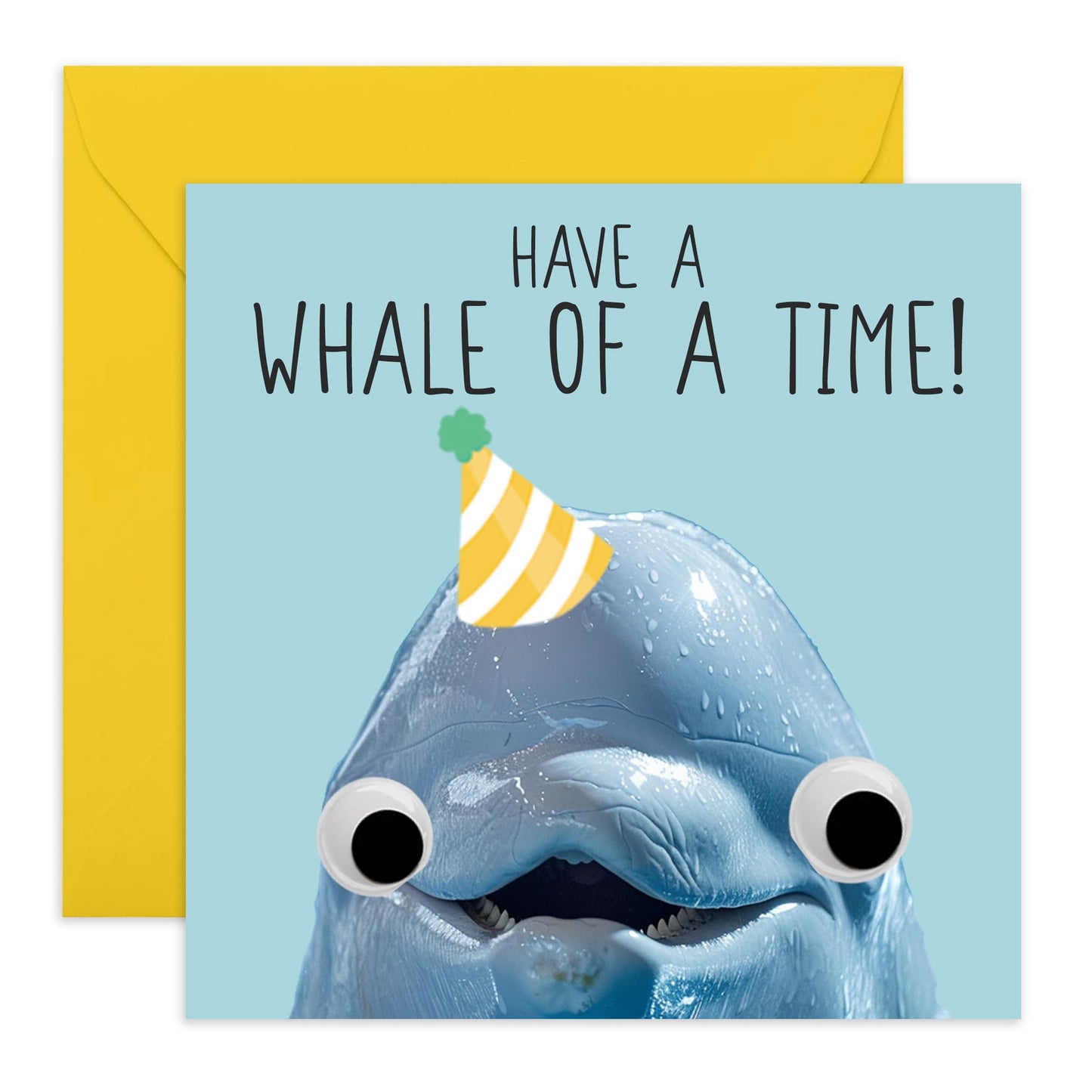Greeting Card - 'WHALE OF A TIME - Perfect for Any Occasion with a Whale-Themed Design - Ideal for Adding a Touch of Playfulness to Celebrations or Everyday Moments - Comes With Stickers By Central 23