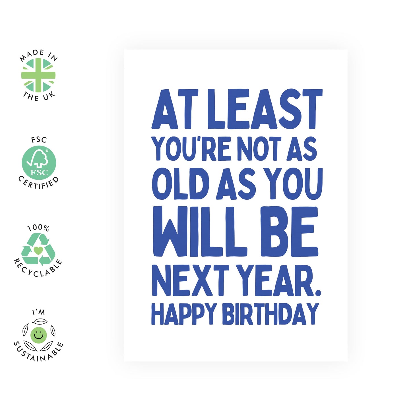 Funny Birthday Cards For Women Men - Not As Old As Next Year - Hilarious Birthday Cards For Friends Husband Wife Mum Dad - Gifts For Him Her - Comes With Fun Stickers By Central 23