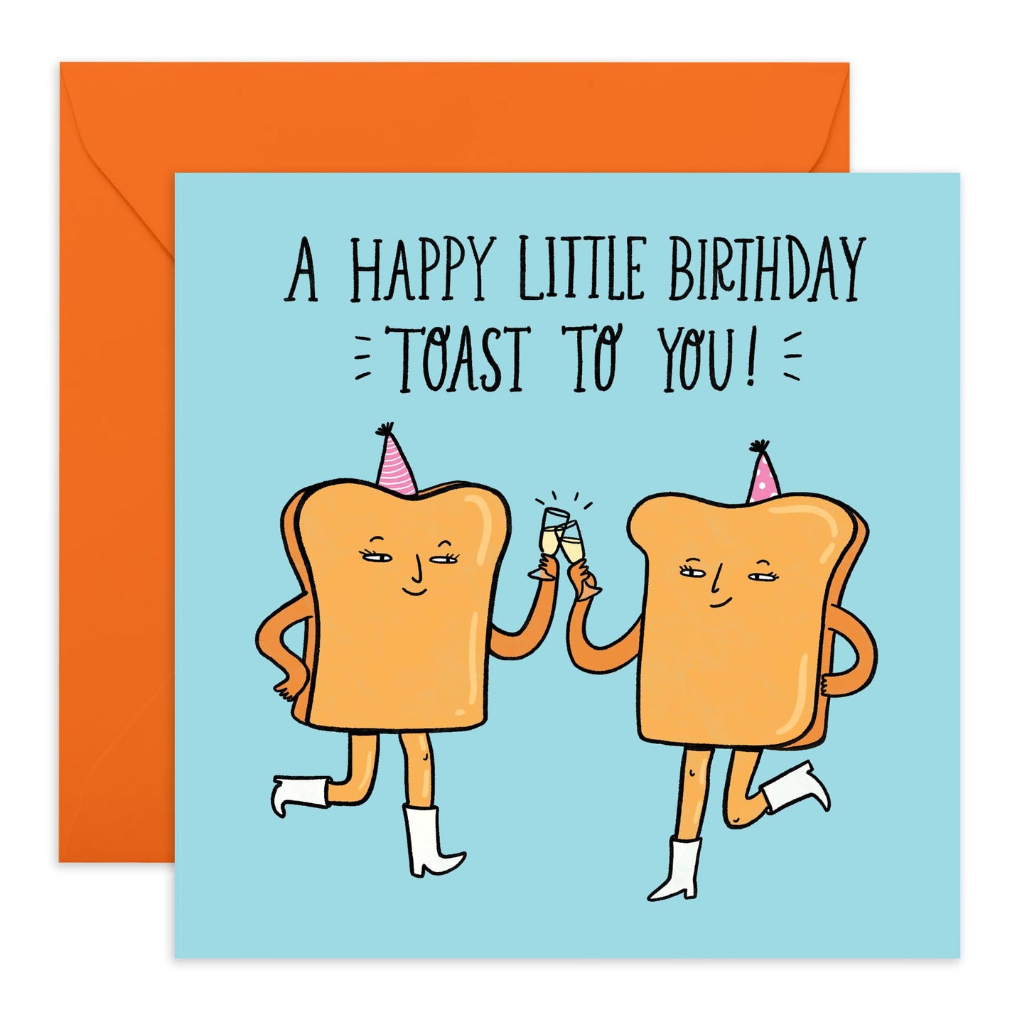 A Happy Birthday Card - 'Birthday Toast' - Gifts for Best Friends, Besties, BFF,Girlfriends, Sister, Sis, Gals, Co-worker, Colleagues, Her - A Toast - Comes with Fun Stickers