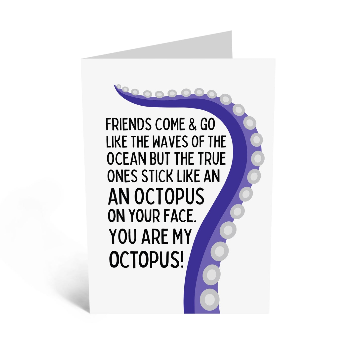 Cute Greeting Card - 'YOU ARE MY OCTOPUS!' - Perfect for Expressing Unique Affection with a Fun Twist - Ideal for Friends & Loved Ones Who Appreciate Playful Humor - Comes With Stickers By Central 23