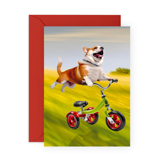 Funny Cards - Dog Greeting Cards Birthday Anniversary - Corgi Birthday Cards For Men Women - Gifts For Dog Lover Pet Owners Fur Mum And Dad - Comes With Fun Stickers - By Central 23