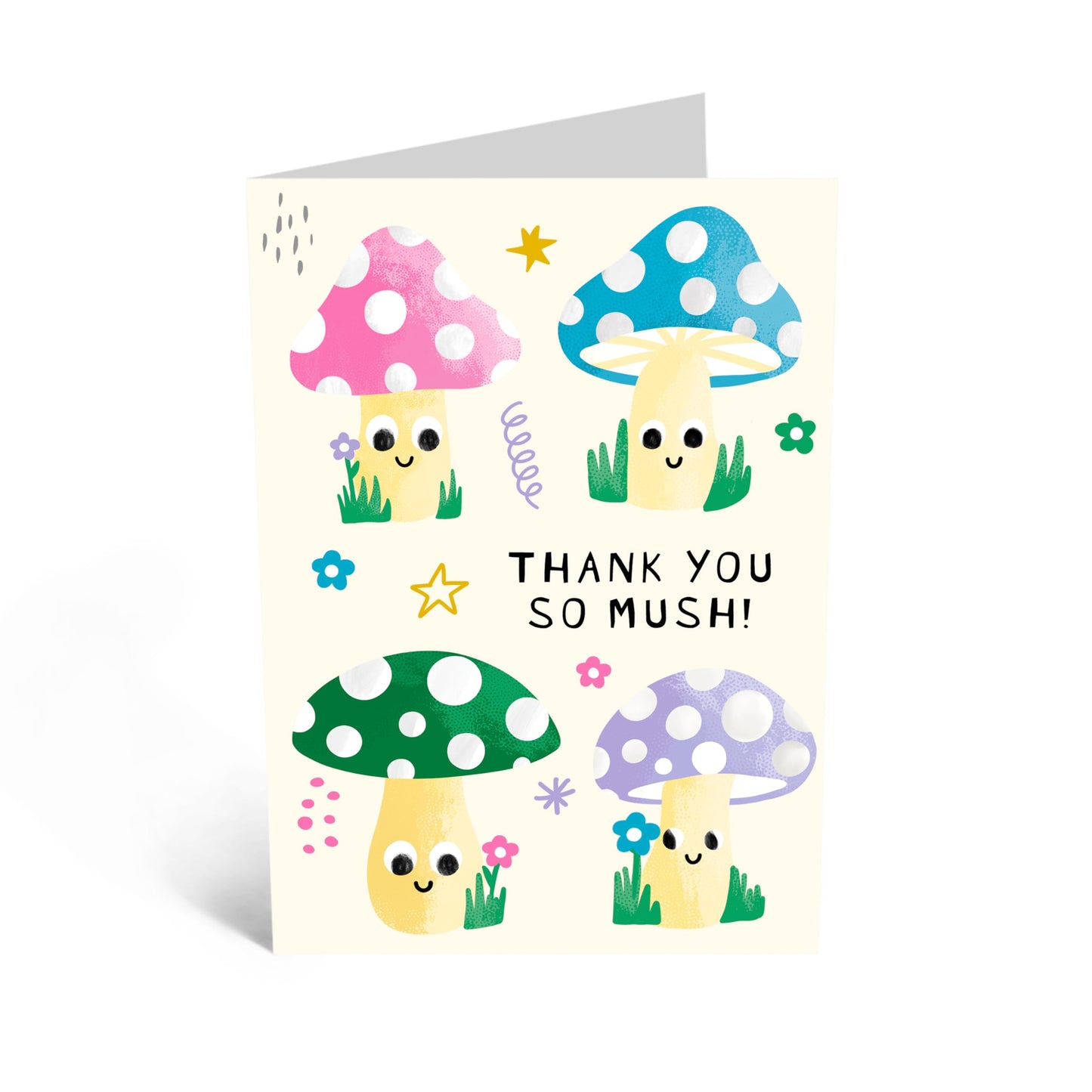 Grateful Greeting Card - 'THANK YOU SO MUSH' - Perfect for Expressing Appreciation with a Playful Pun - Ideal for Friends and Family Who Love a Good Laugh - Comes With Stickers By Central 23
