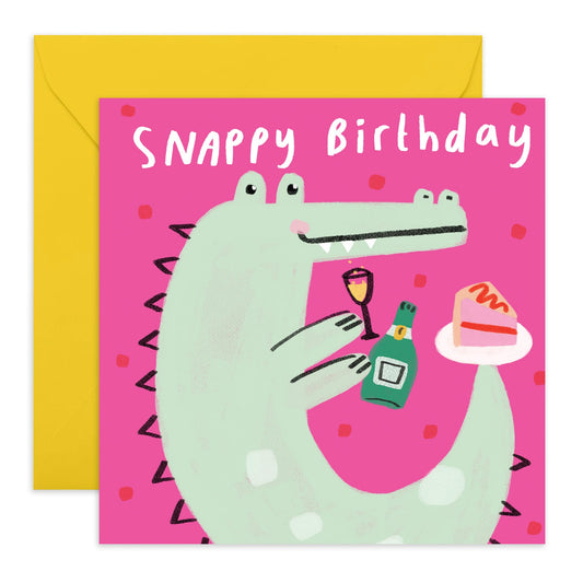 Birthday Greeting Card - 'SNAPPY BIRTHDAY - Perfect for Celebrating with a Fun Twist & Playful Design - Ideal for Adding a Touch of Excitement & Joy to Any Birthday - Comes With Stickers By Central 23