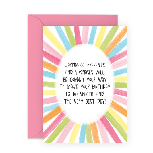 Birthday Greeting Cards With Poem - Thoughtful Short Message - Happy Birthday Card For Her Him Men Women - Gifts For Mom Dad Daughter Sister Best Friends - Comes With Cute Stickers By Central 23