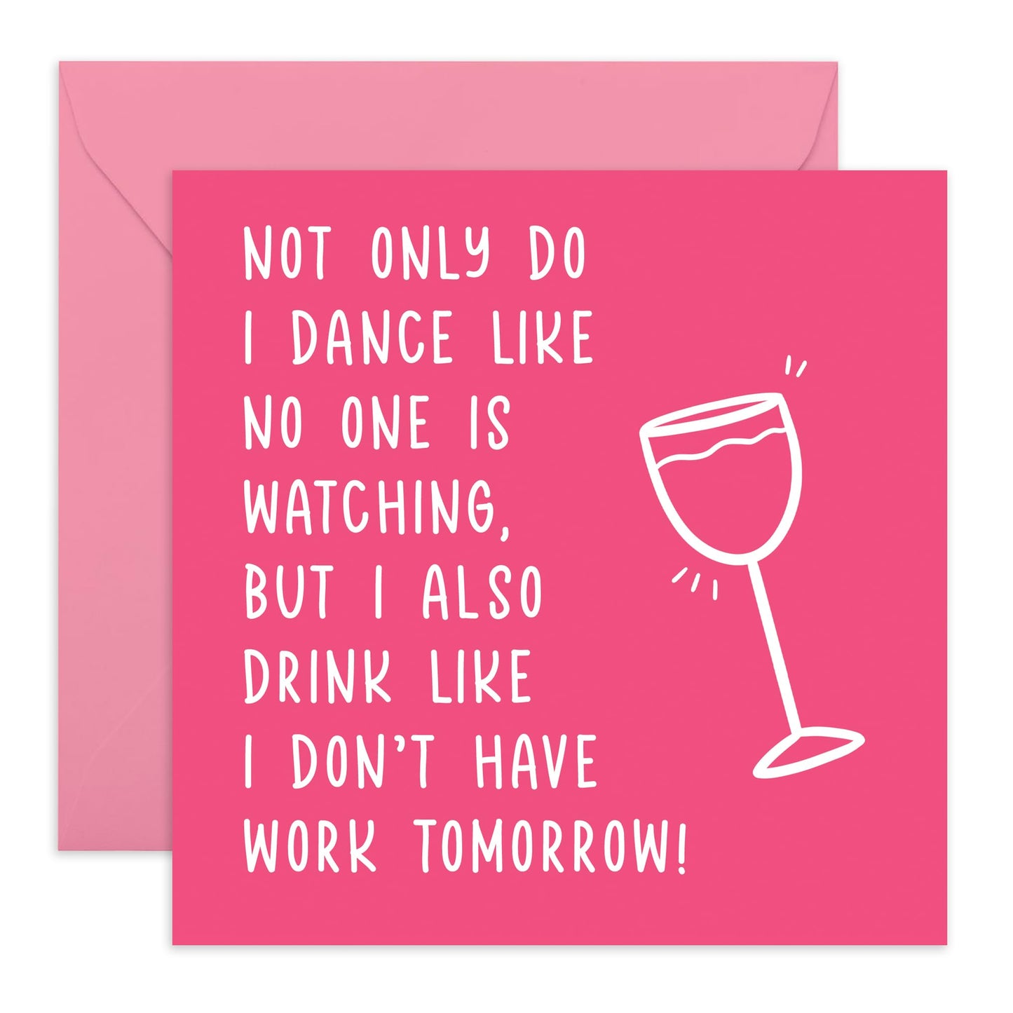 Hilarious Birthday Card About Work - 'Drink Like No Work Tomorrow' - Jokes for Colleagues, BFF, Besties, Office Mates,Work Mate, Bruv, Her - Making Work Fun - Comes with Fun Stickers
