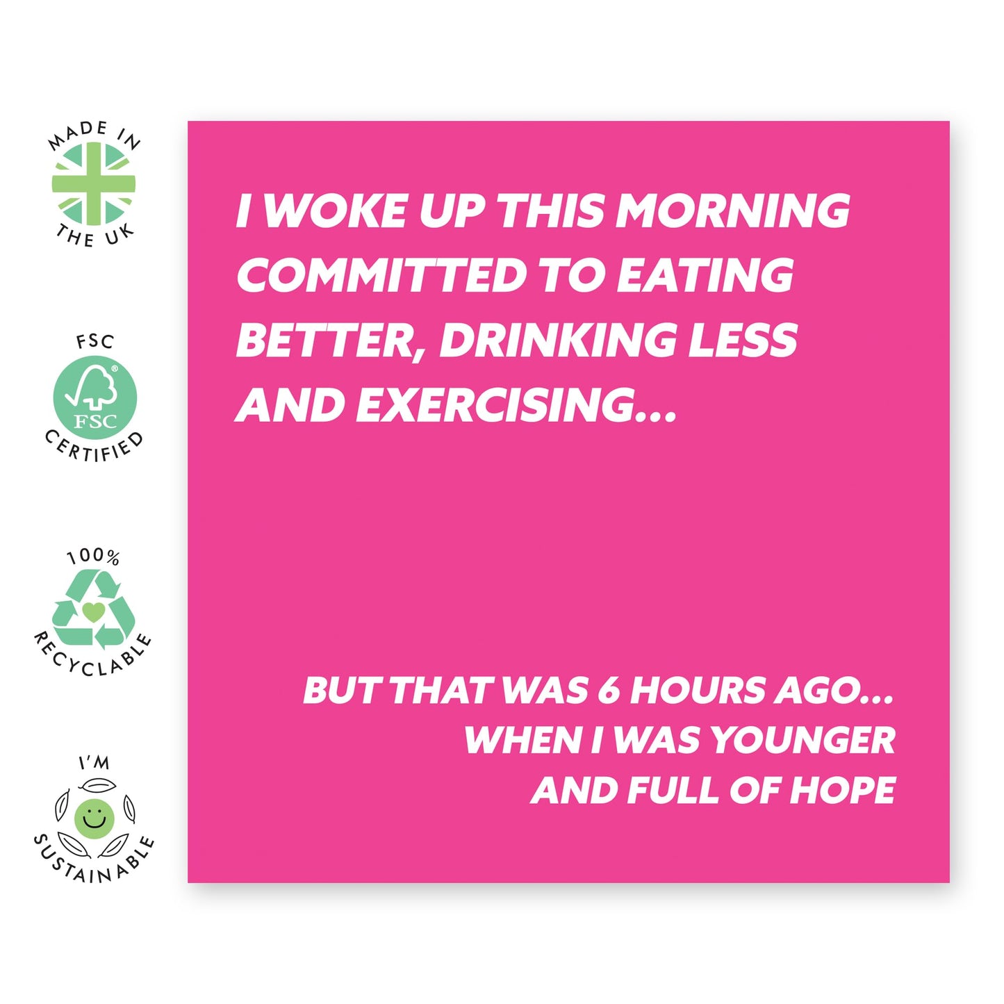 Funny Birthday Cards for Women Men - Failed Healthy Lifestyle - Sarcastic Greeting Cards For Friends, Mum, Dad, Son, Daughter, BFF, Bestie, Wife, Husband - Mothers Day Card - Comes With Fun Stickers
