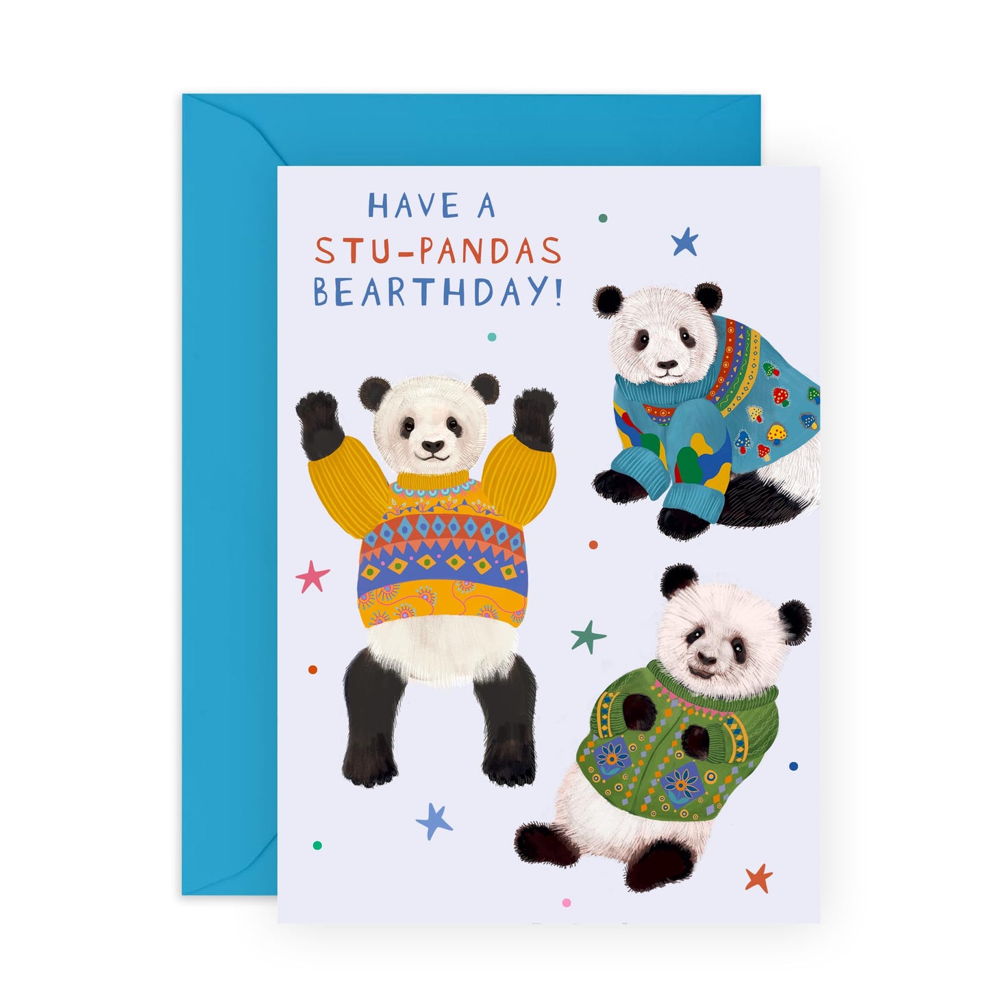 Birthday Greeting Card - 'PANDAS BIRTHDAY' - Perfect for Celebrating with Cuteness and Joy - Ideal for Panda Lovers Ready to Celebrate Their Special Day - Comes With Stickers By Central 23