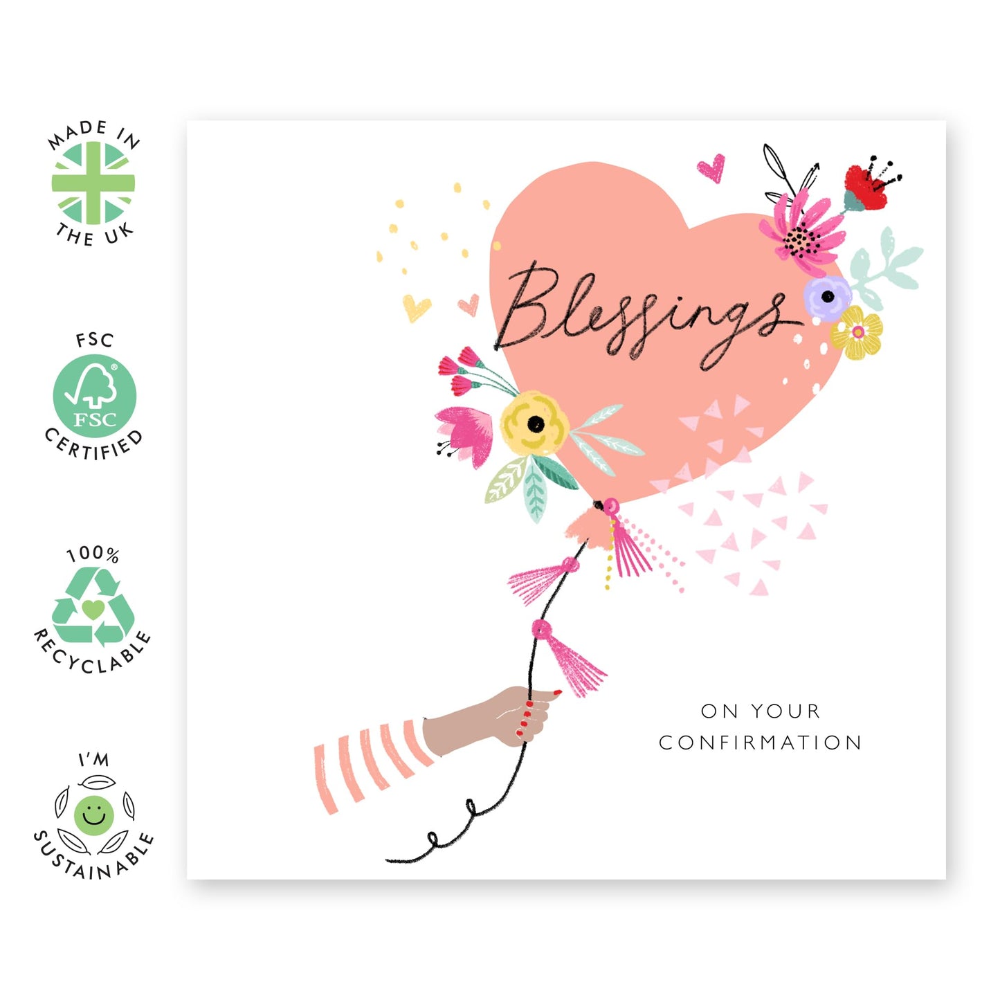Blessings On Your Confirmation - Congratulations On Your Confirmation Card - Catholic Greeting Cards For Men Women - Confirmation Gifts For Teen Girls Kids Boys - Comes With Stickers - By Central 23