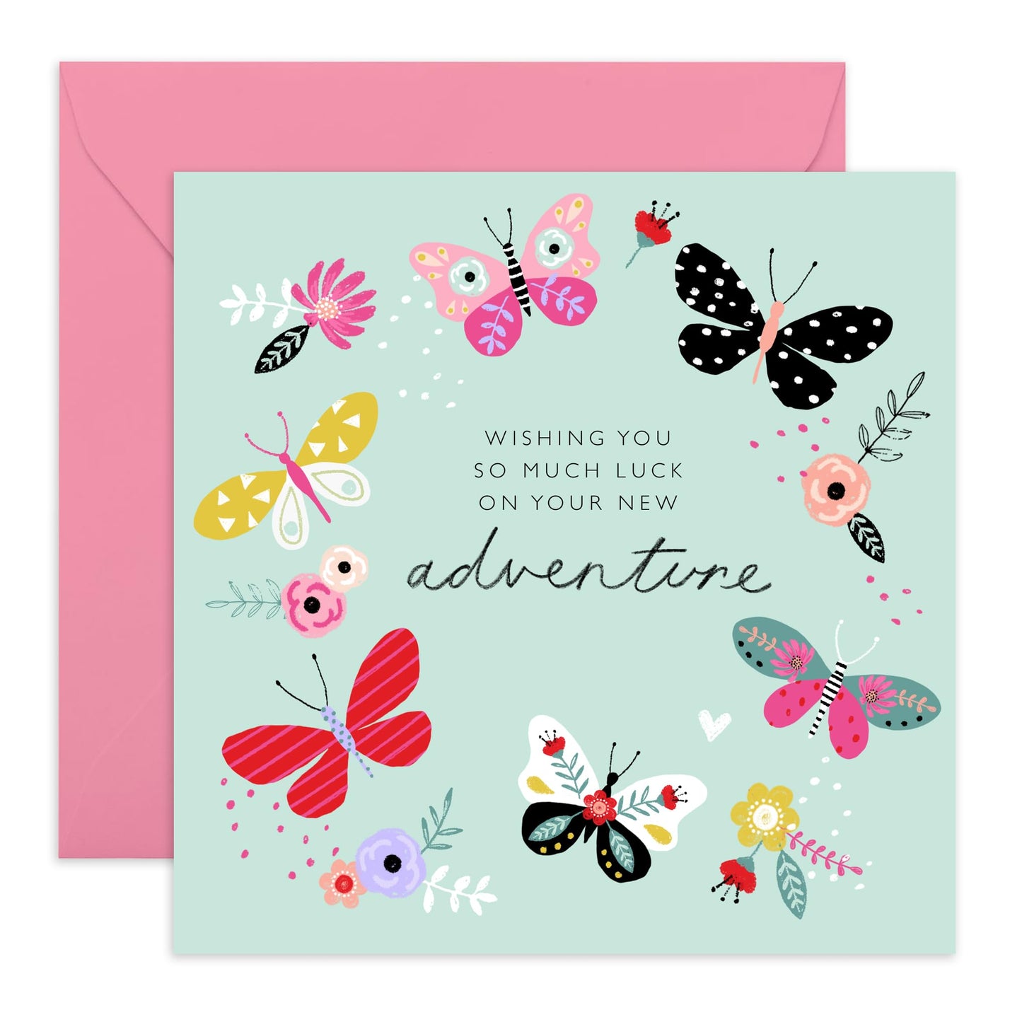 Congratulations On Your New Job Card - Good Luck Balloon - You're Leaving - Animal Congrats Greeting Card Husband Wife Son Daughter Boyfriend Girlfriend - Comes With Fun Stickers By Central 23