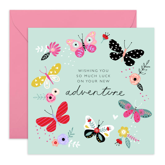 Congratulations On Your New Job Card - Good Luck Balloon - You're Leaving - Animal Congrats Greeting Card Husband Wife Son Daughter Boyfriend Girlfriend - Comes With Fun Stickers By Central 23