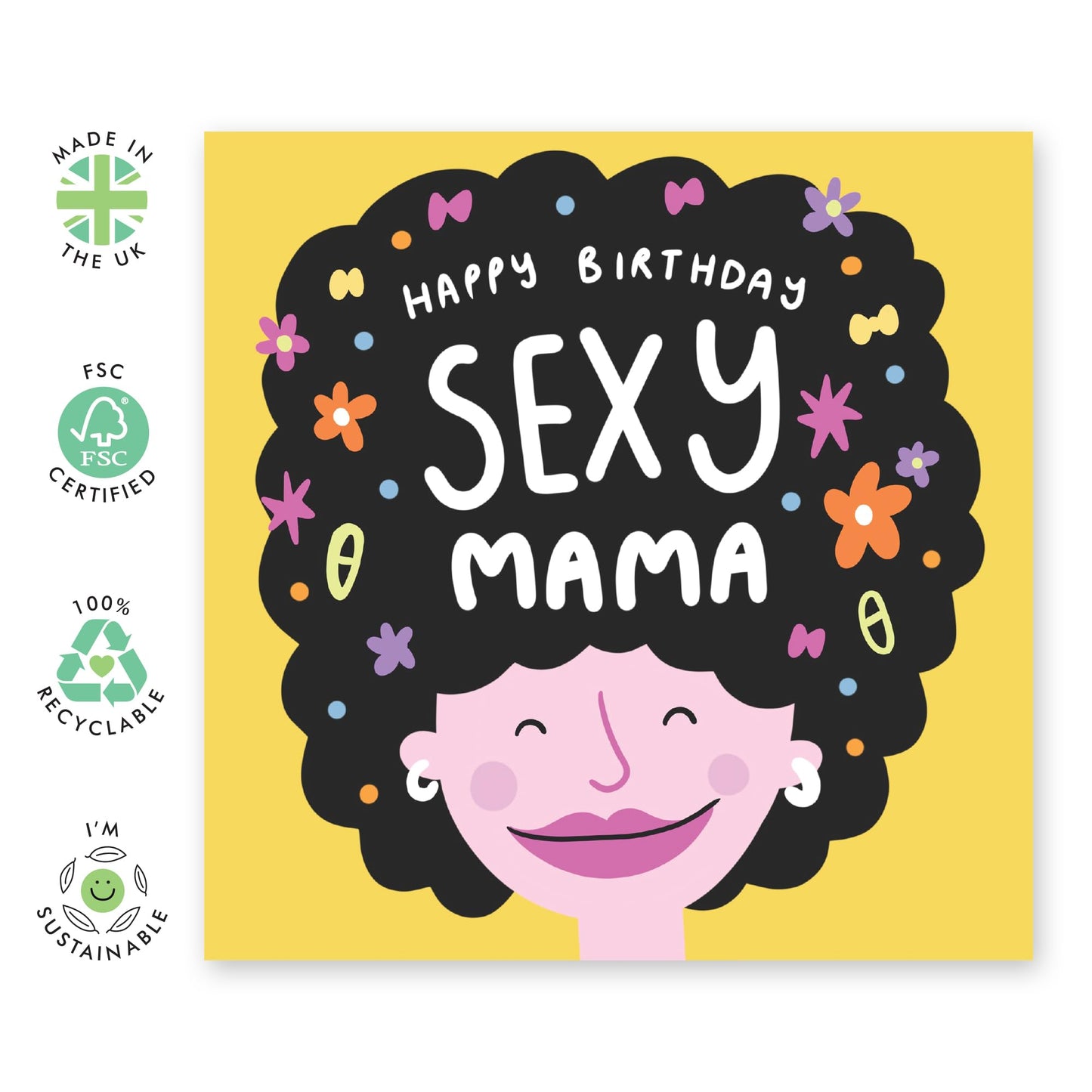 Mum Birthday Card - Happy Birthday Sexy Muma - Funny Mothers Day Card From Daughter Or Son - Gifts For Mum Mother Mama Mummy - Comes With Fun Stickers By Central 23