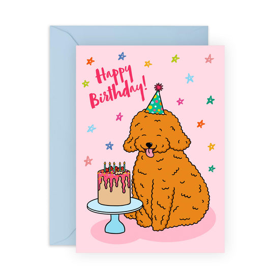 Birthday Card For Pet Owners - Happy Birthday Dog Cake - Cheeky Greeting Cards For Sister Friend - Greeting Cards For Fur Parents - For Fur Mum Dad - Comes With Stickers By Central 23