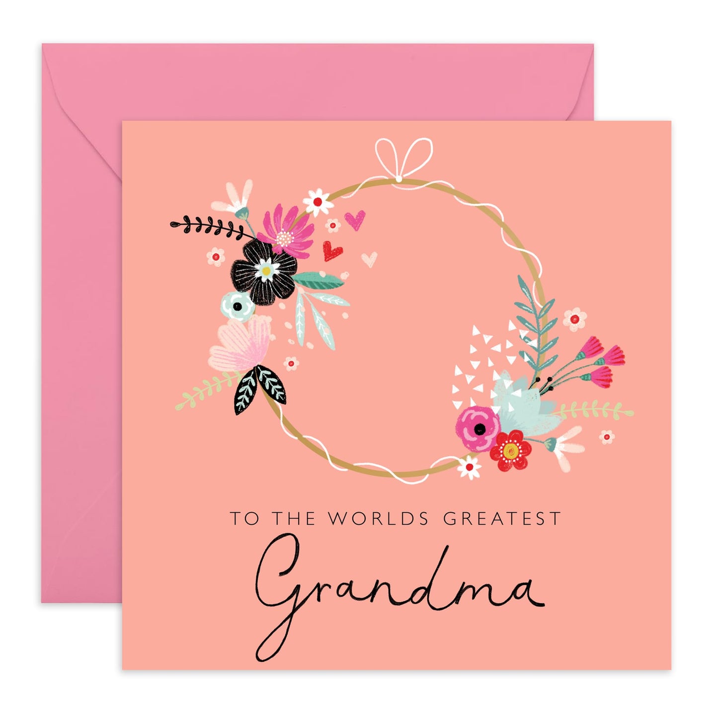 Nana Birthday Card - Worlds Greatest Grandma - Thank You Card For Grandma - Mother's Day Cards For Her - Grandma Gifts For Women - Comes With Stickers By Central 23