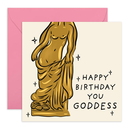 Birthday Card for Her – “You Goddess” – Stylish, and Empowering Card for Wife, Mum, Girlfriend, Sister, Besties, BFF, Women, Friend - Comes with Fun Stickers