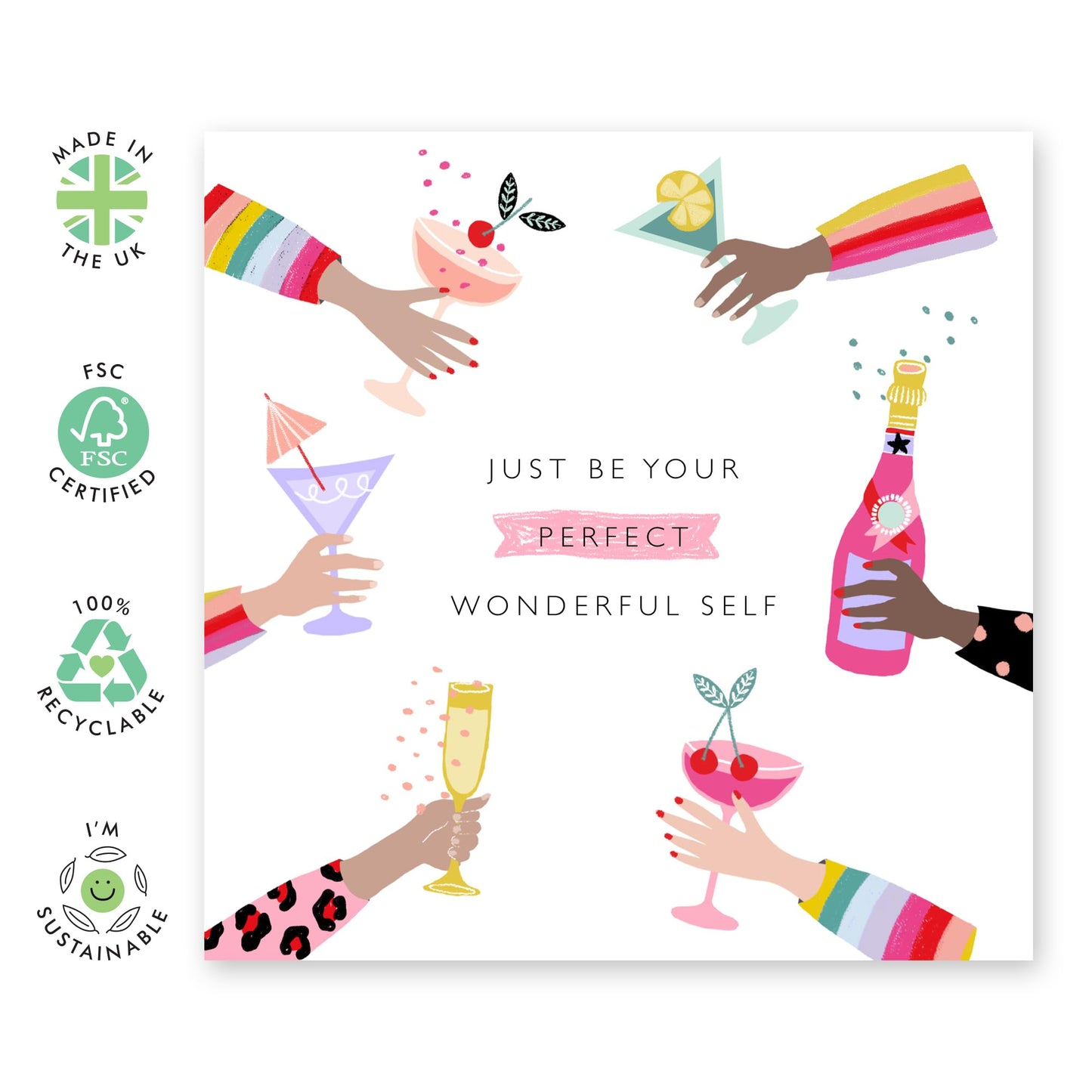 Being True Birthday Card - 'LGBT 9' - Gifts for Gays, Lesbian, Him, Her, She, He, His, Her, Ladies, Men, Women, Male, Female, Guys, Girls - Heart - Comes with Fun Stickers