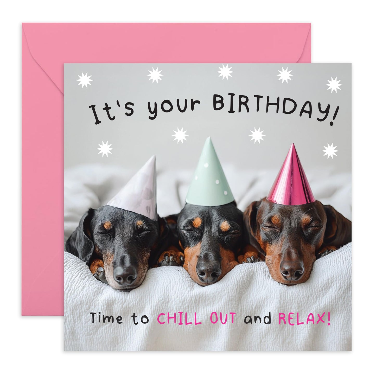 Birthday Greeting Card - 'IT'S YOUR BIRTHDAY, RELAX!' - Perfect for Encouraging Fun and Chill Vibes on Their Special Day - Ideal for Friends Family Loved Ones - Comes With Stickers By Central 23