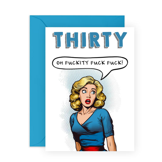 30th Birthday Card For Women - Thirty Year Old - Thirtieth Birthday Cards For Her - Best Friend Birthday Card Female - Gifts For Sister Daughter Wife Aunt - Comes With Fun Stickers - By Central 23