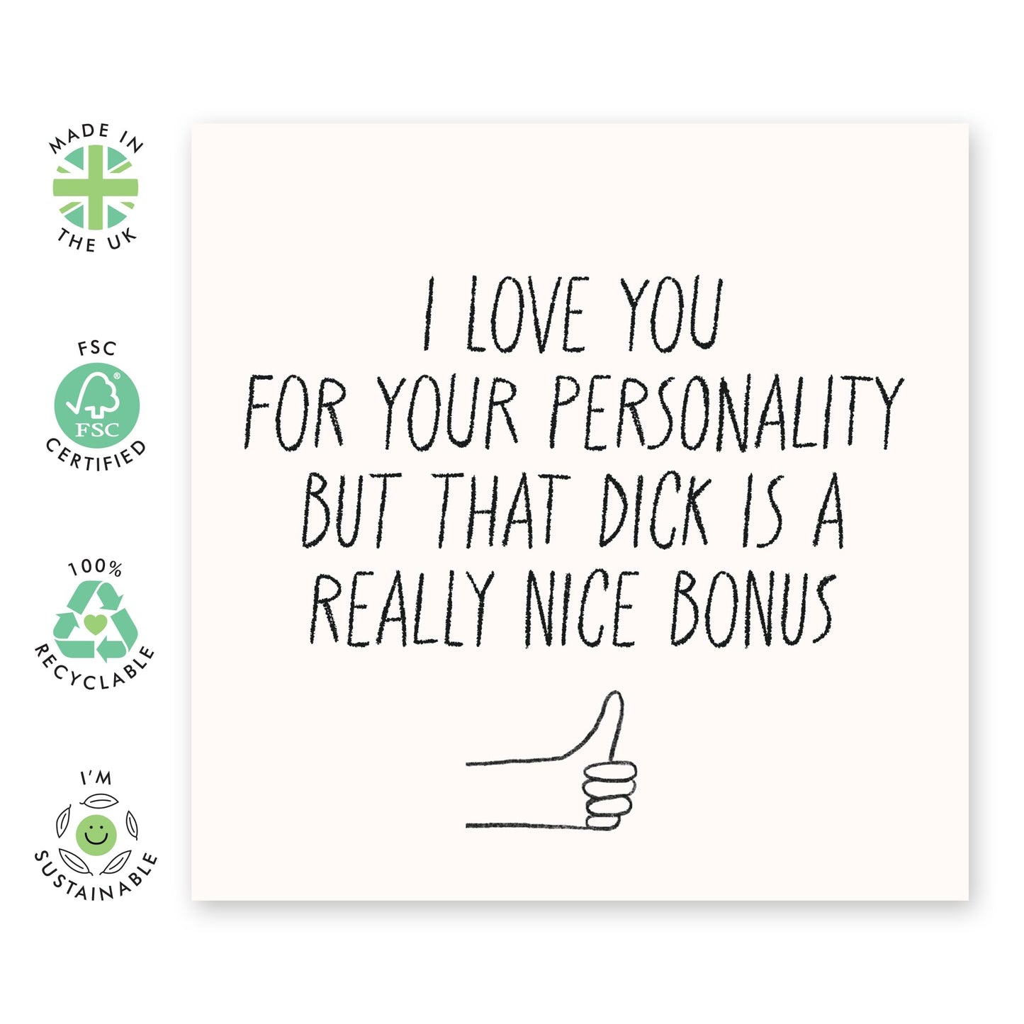 Naughty Anniversary Card For Husband - Really Nice Bonus - Boyfriend Birthday Card - Valentines Day Cards For Him - Humour - For Men Partner Fiance - Comes With Stickers - By Central 23