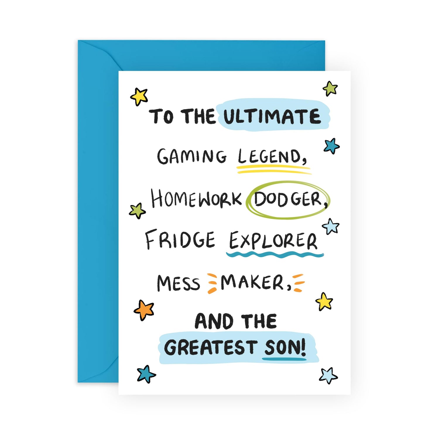 Son Birthday Cards From Mom Dad Parents - Ultimate Son - Happy Birthday Card For Son Adult - Congratulations Im Proud Of You Card For Him - Gifts For Men - Comes With Fun Stickers By Central 23