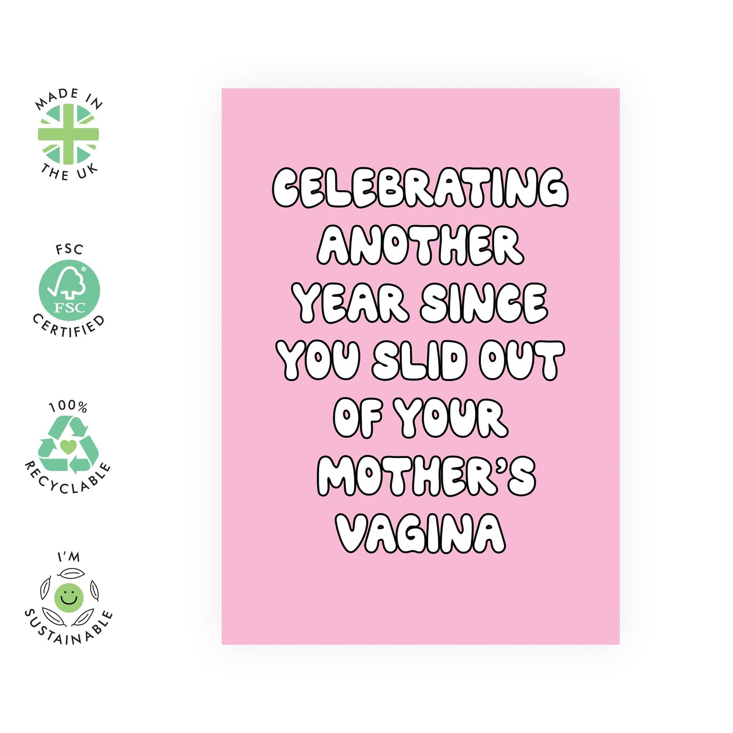 Hilarious Singles Birthday Card - 'Slid One Year' - Presents for Best Friends, Besties, BFF,Girlfriends, Sister, Sis, Co-workers, Cousin, Her - Still Single - Comes with Fun Stickers