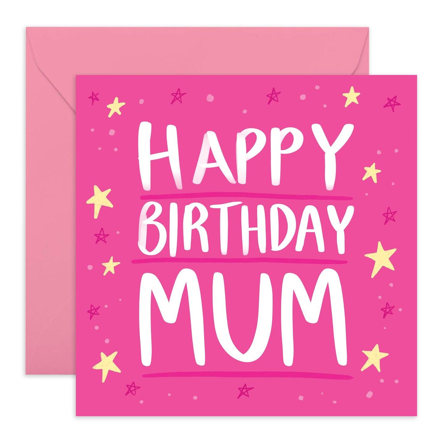 Happy Birthday Card - 'Happy Birthday Mum' - Gifts for Mother, Mummy, In-Law, Step Mum, Mam, Family - Enjoy your day - Comes with Fun Stickers