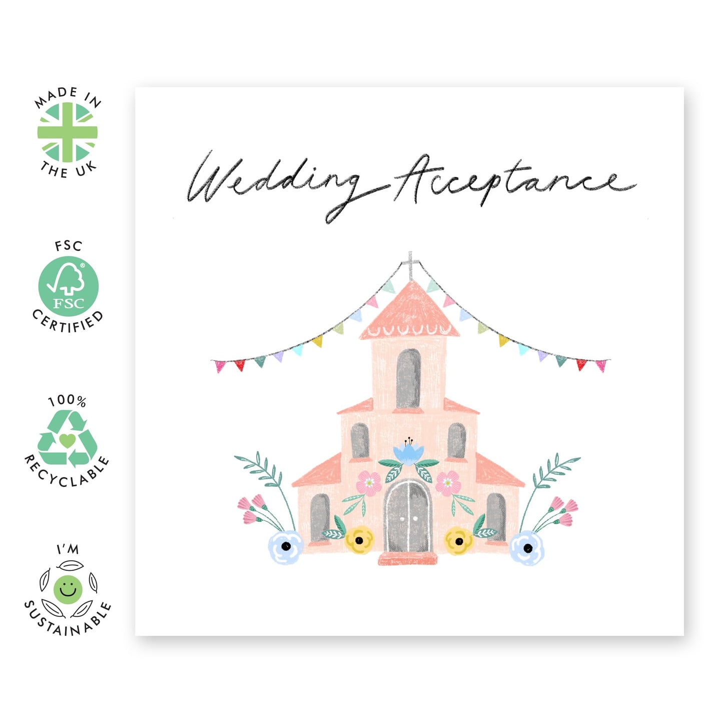 Wedding Acceptance Card For Entourage - Wedding Acceptance Church - Rsvp Reply Card For Bridesmaid Groomsman - Wedding Invitations From Groom Bride - For Guest - Comes With Fun Stickers By Central 23