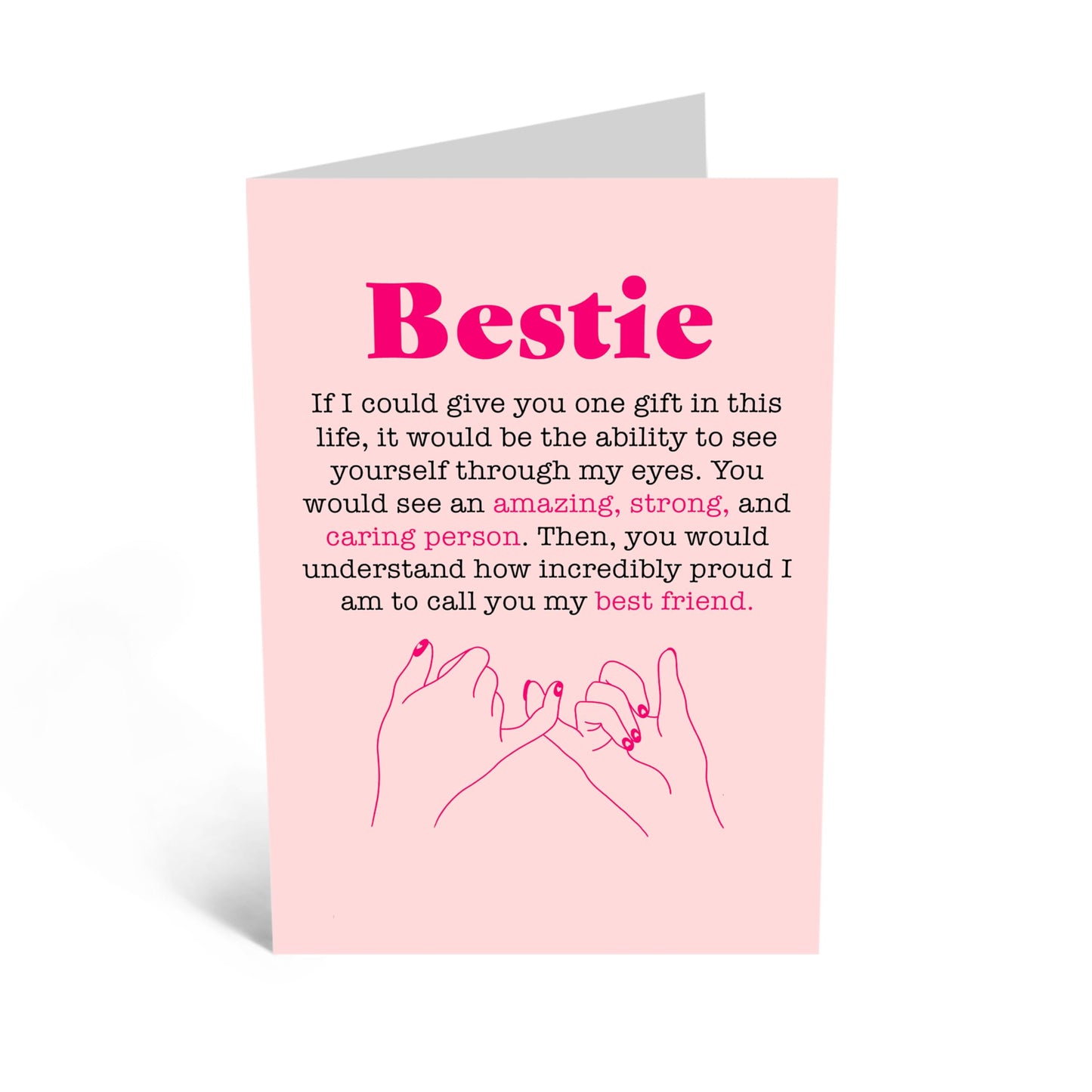 Greeting Card - 'BESTIE GIFT' - Perfect for Celebrating Your Best Friend with a Thoughtful Touch - Ideal for Friends, BFFs, and Anyone Who Loves a Heartfelt Note - Comes with Stickers By Central 23