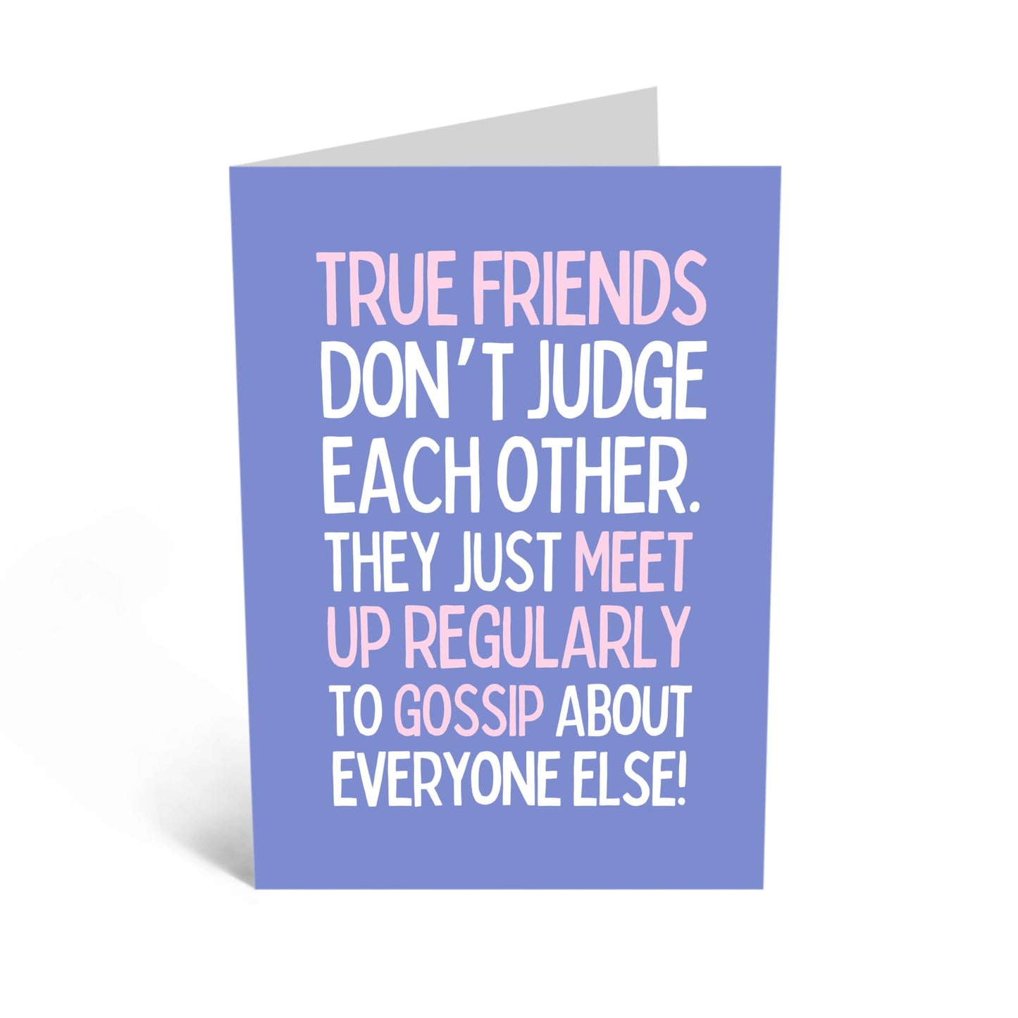 Funny Greeting Card - 'FRIENDS GOSSIP' - Perfect for Celebrating Friendship with a Touch of Humor - Ideal for Any Occasion for Wife Girlfriends Friends Sister BFFs - Comes With Stickers By Central 23