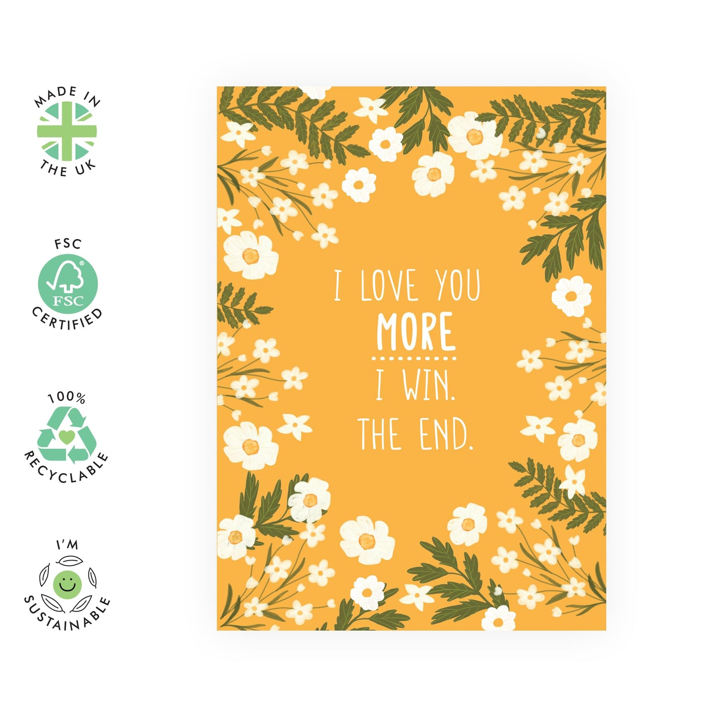 Wife Anniversary Card From Husband - I Love You More I Win The End - Funny Love Cards For Her Him - Sweet Boyfriend Birthday Cards - Comes With Stickers By Central 23