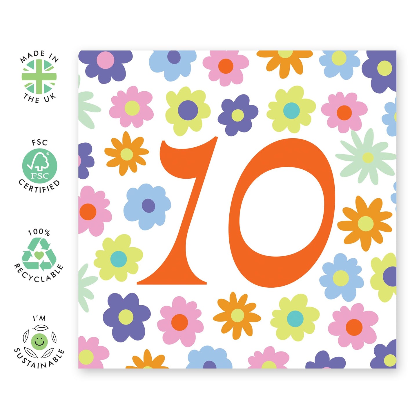 10th Birthday Cards For Daughter - Rainbow Floral 10 - Happy Birthday Card Niece - Cousin Birthday Card Female - Ten Years Old Girl Birthday Card Child - Comes With Fun Stickers - By Central 23
