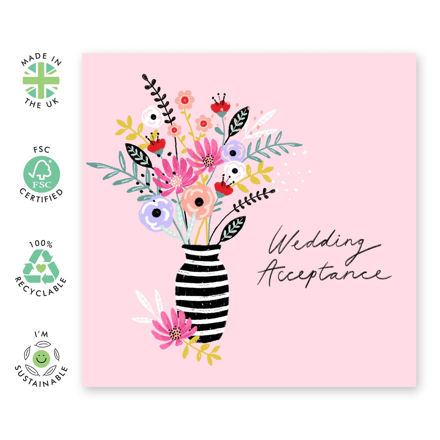Wedding Acceptance Card For Entourage - Wedding Acceptance Vase - Wedding Invitations From Groom Bride - Rsvp Reply Card For Bridesmaid Groomsman - For Guest - Comes With Fun Stickers By Central 23