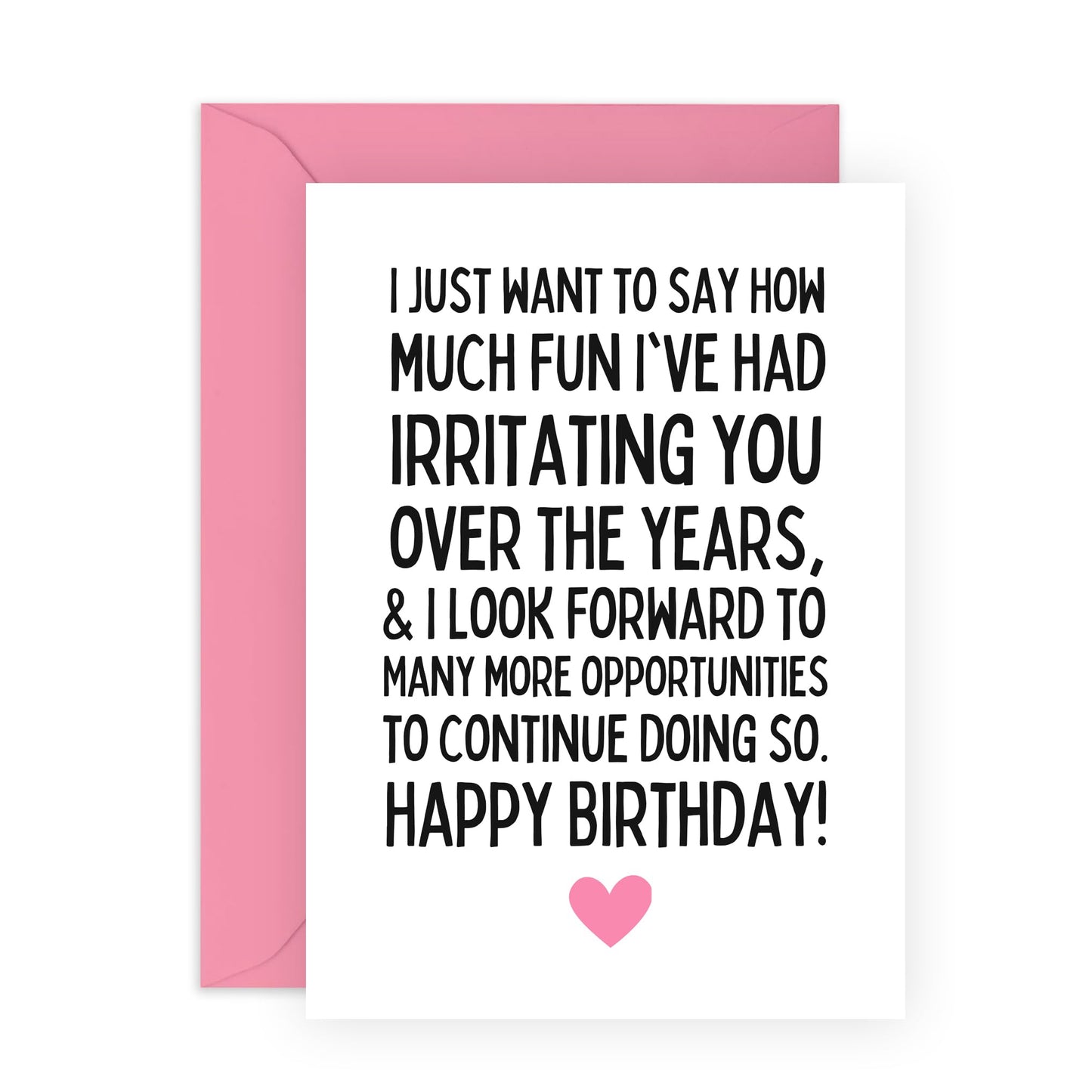 Wife Birthday Card - Irritating You Over The Years - Funny Birthday Cards For Husband - Girlfriend Boyfriend Birthday Card - Gifts For Couple Partner - Comes With Stickers - By Central 23