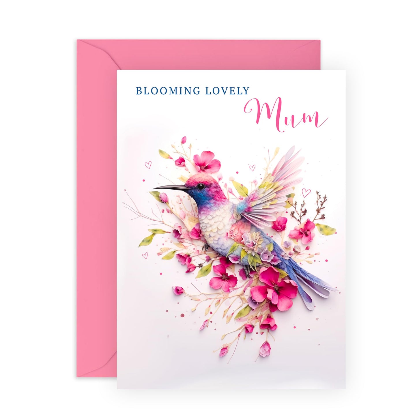 Elegant Greeting Cards For Women - Mum Birthday Card - Blooming Lovely Birds - Mothers Day Card For Mummy - Pretty Flower Card - Gifts For Her Female - Comes With Fun Stickers By Central 23