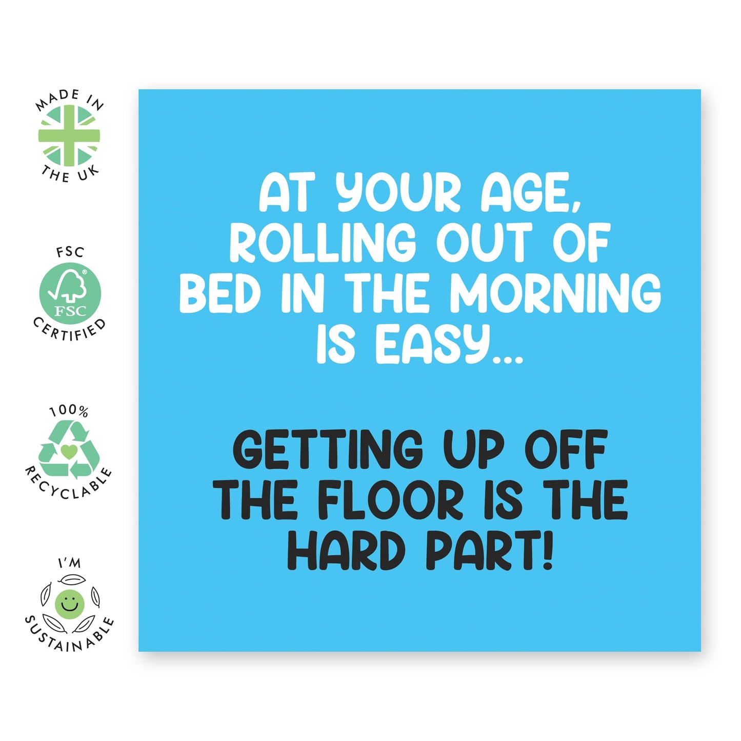 Birthday Card and Jokes on Aging - 'At your Age' - Gifts for Bruv, Besties, Mates, Best Friends, BFF, Co-worker, Colleague, Bro, Uncle, Dad, Brother - Early Bird - Comes with Fun Stickers