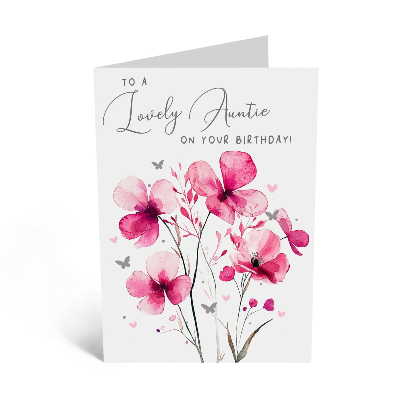 Birthday Greeting Card - 'LOVELY AUNTIE' - Perfect for Celebrating Her Special Day with Love and Joy - Ideal for Aunts to Show How Much They’re Appreciated - Comes With Stickers By Central 23