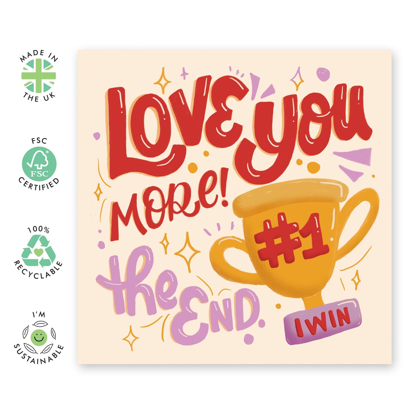 Heartfelt Cards - 'LOVE YOU MORE' - For Boyfriend Girlfriend Wife Husband Fiance - Ideal For Wedding Valentines Or Just Because - Perfect Romantic Gift For Couples - Comes With Stickers By Central 23